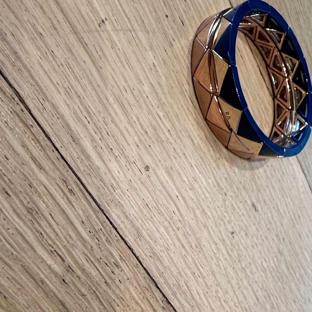 Roxanne assoulin bracelet elastic new multicolor gold tone